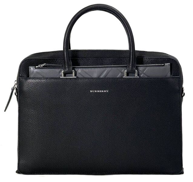 Мужской портфель Burberry мужской кожа черный 169856