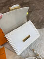 Сумка Louis Vuitton Dauphine Mm женский кожа белый 97016-3