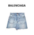 Шорты Balenciaga женский джинса бирюзовый 119514-4