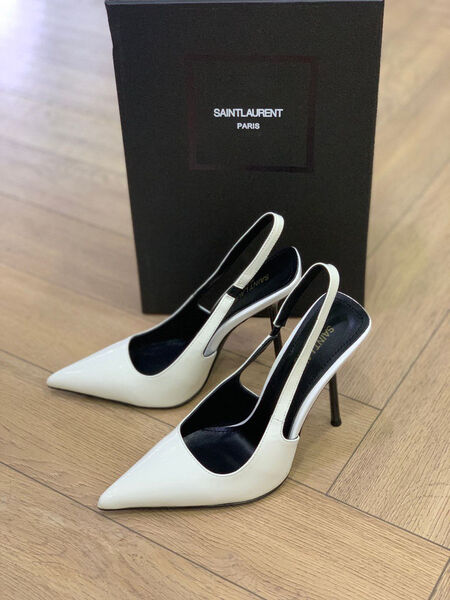 Туфли Saint Laurent женский кожа белый 119114-2
