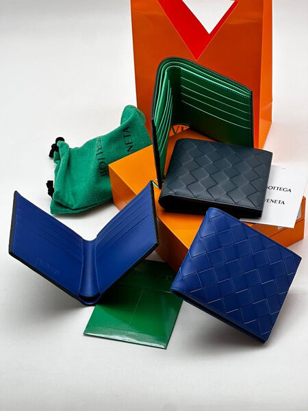 Мужской портмоне Bottega Veneta мужской кожа черный 115716-6