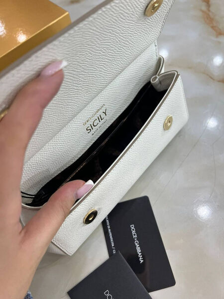 Сумка Dolce & Gabbana женский кожа белый 161448-2