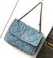 Сумка Chanel женский текстиль бирюзовый 192108-1