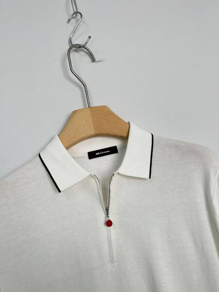 Мужское поло Kiton мужской белый 182555-3