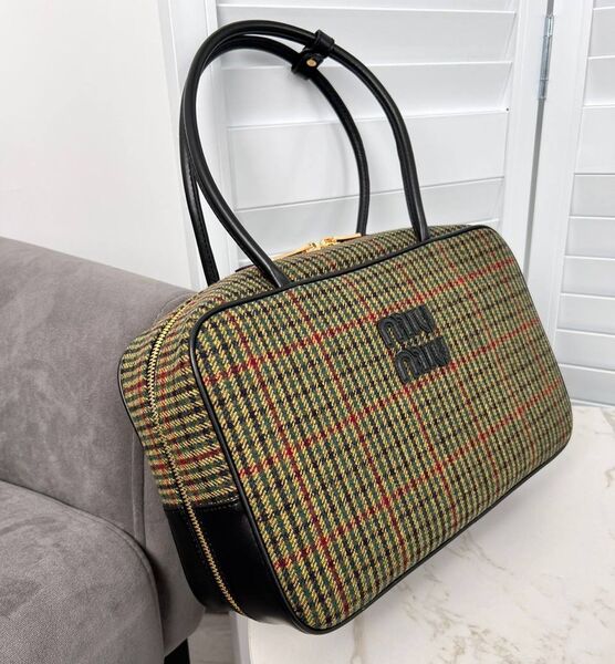 Сумка Miu Miu женский текстиль хаки 174089