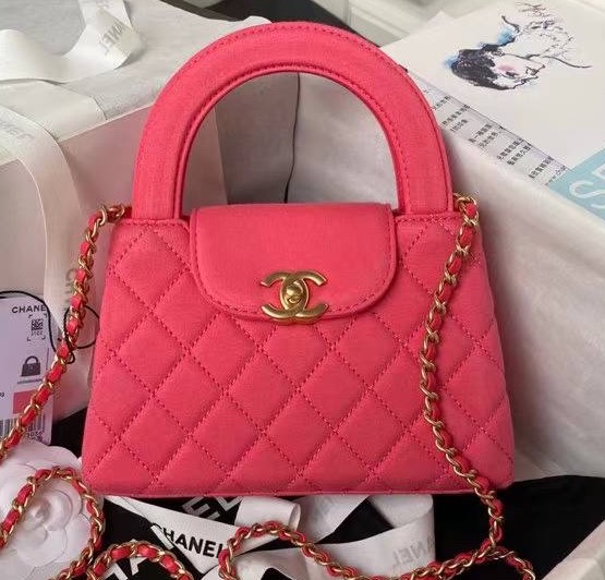Сумка Chanel Shopping Mini женский замша розовый 129073