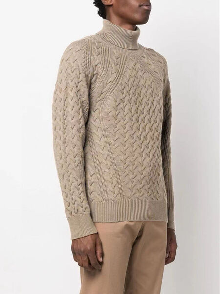Мужской свитер Zegna мужской вязаная ткань бежевый 130960-2