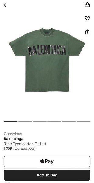 Мужская футболка Balenciaga мужской болотный 153394-4