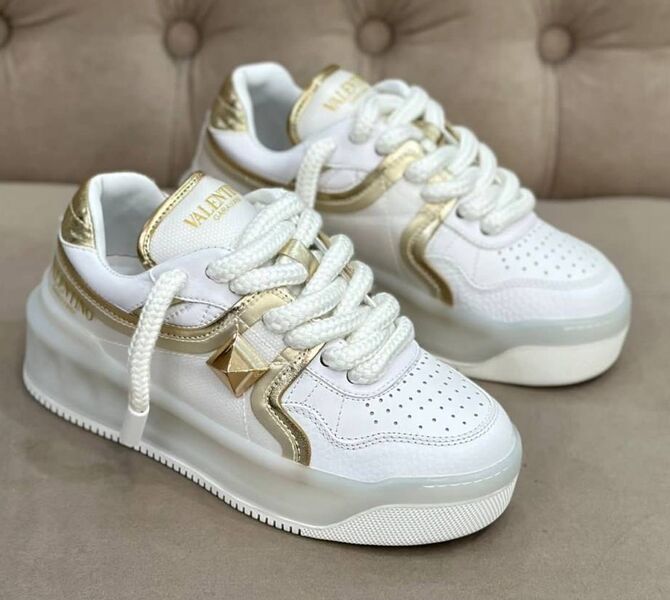 Кеды Valentino женский кожа белый 128280