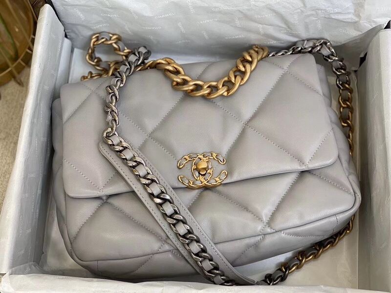 Сумка Chanel (30см) женский кожа графитовый 73580-6