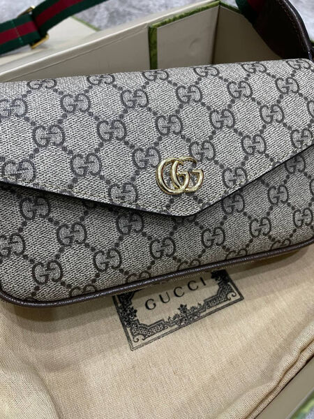 Сумка Gucci женский канва графитовый 129306-3