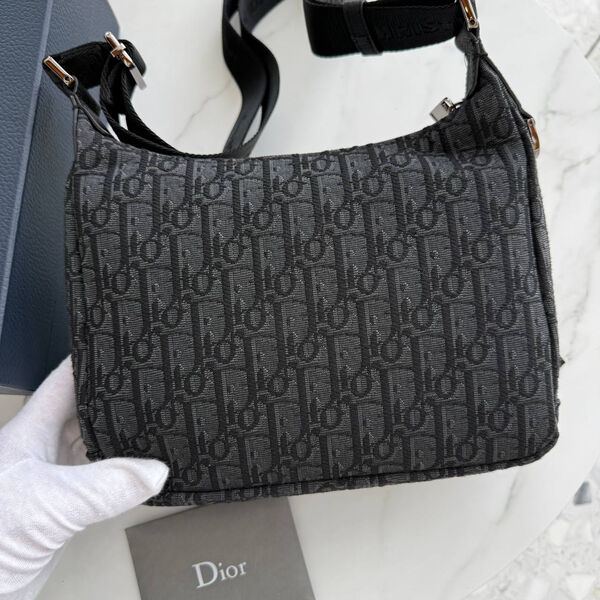 Мужская сумка мессенджер Christian Dior мужской текстиль черный 194531-5