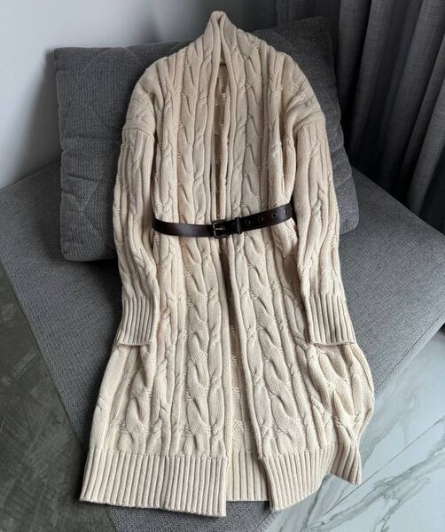 Кардиган Brunello Cucinelli женский вязаная ткань белый 156552