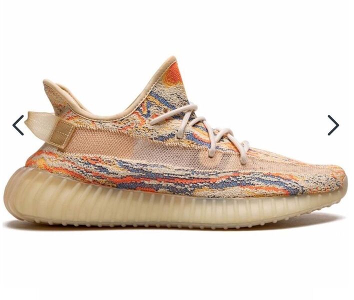 Кроссовки Adidas Yeezy Boost женский текстиль оранжевый 141246