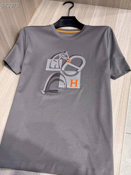 Мужская футболка Hermès мужской графитовый 174352-6