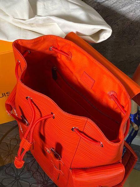 Мужской рюкзак Louis Vuitton мужской кожа бордовый 171416-5