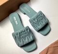 Шлепки Miu Miu женский кожа бирюзовый 112059-1