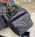 Рюкзак Saint Laurent женский кожа черный 77427-1