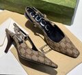 Туфли Gucci женский текстиль бежевый 116417-1