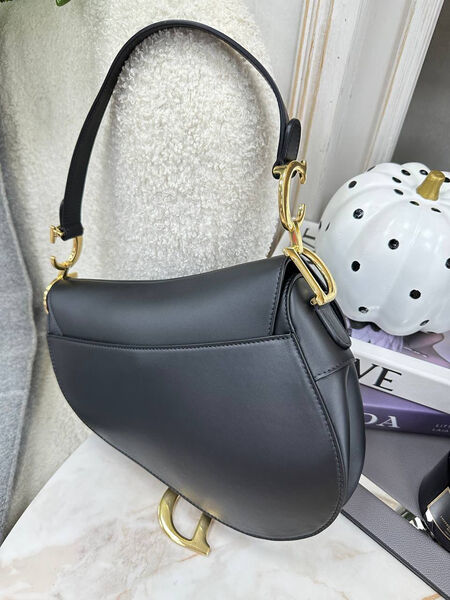 Сумка Dior Saddle женский кожа черный 74392-11