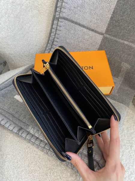 Кошелек Louis Vuitton женский кожа черный 97473-3