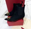 Ботильоны Valentino женский замша черный 13349-1