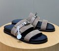 Мужские шлепки Hermès мужской замша графитовый 193722-1