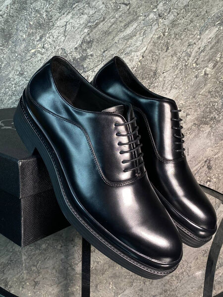 Мужские туфли Prada мужской кожа черный 172625-4
