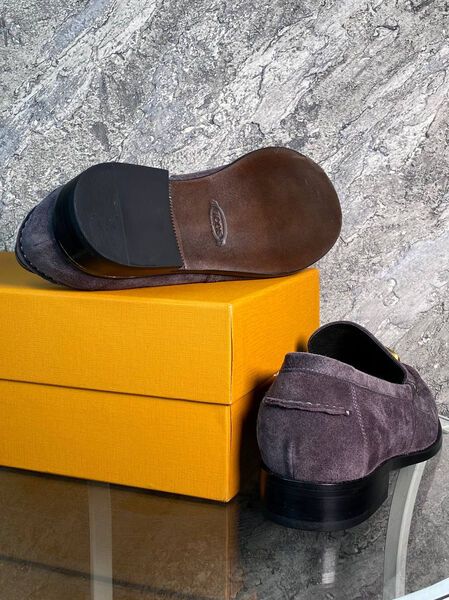 Мужские лоферы Tods мужской замша фиолетовый 171299-3