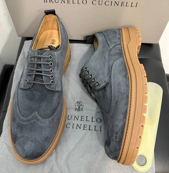 Мужские ботинки Brunello Cucinelli мужской замша графитовый 158593