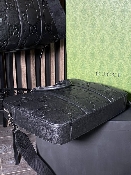 Мужской портфель Gucci мужской кожа черный 132094-4