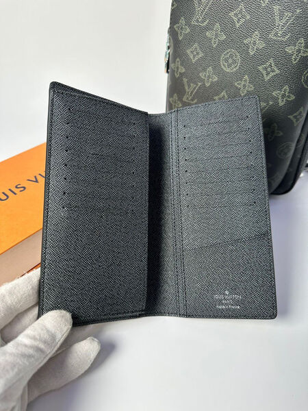 Мужской картхолдер Louis Vuitton мужской кожа черный 111447-3