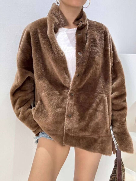 Дубленка двусторонняя Miu Miu женский 165534-2