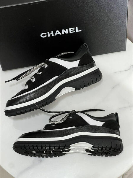 Кроссовки Chanel женский кожа черный 180670-4