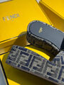 Шлепки Fendi женский текстиль графитовый 188767-4