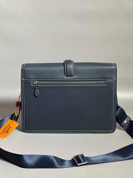 Мужская сумка мессенджер Hermès мужской кожа графитовый 152813-3