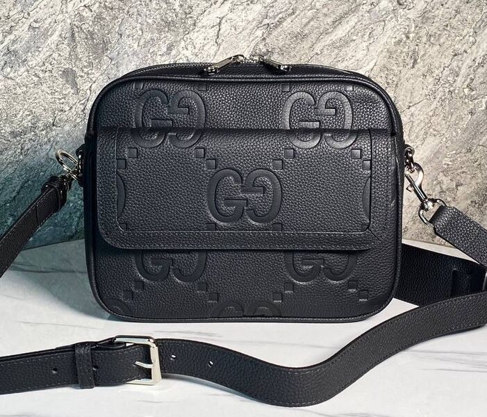 Мужская сумка мессенджер Gucci мужской кожа черный 175704