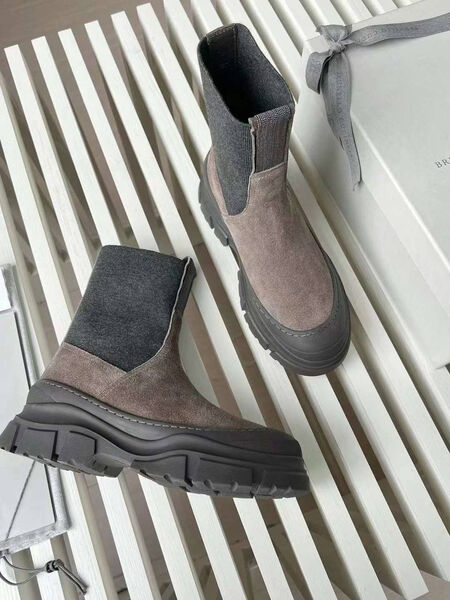 Ботинки Brunello Cucinelli женский текстиль 129422-2