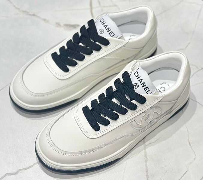 Кеды Chanel женский кожа белый 145483
