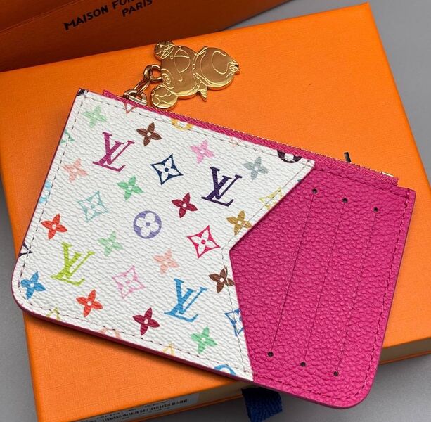 Картхолдер Louis Vuitton женский кожа розовый 195662