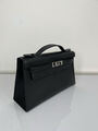 Сумка Hermèskelly 20 Pochette женский кожа черный 138053-2