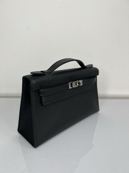 Сумка Hermèskelly 20 Pochette женский кожа черный 138053-2