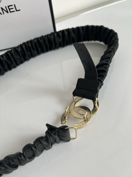 Женский ремень Chanel женский кожа черный 139202-2