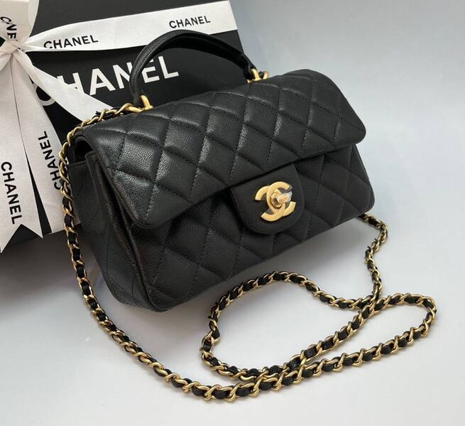 Сумка Chanel женский кожа черный 197024