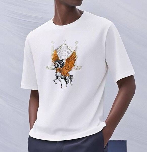 Мужская футболка Hermès мужской белый 181419