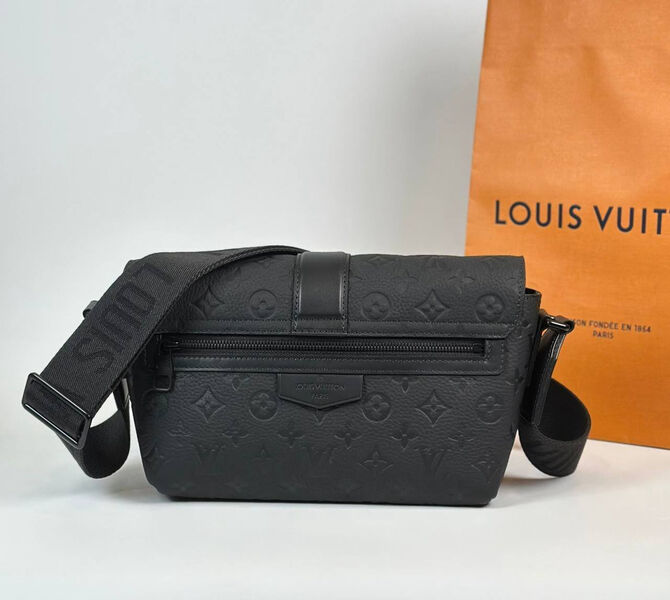 Мужская сумка мессенджер Louis Vuitton мужской кожа черный 147914-2