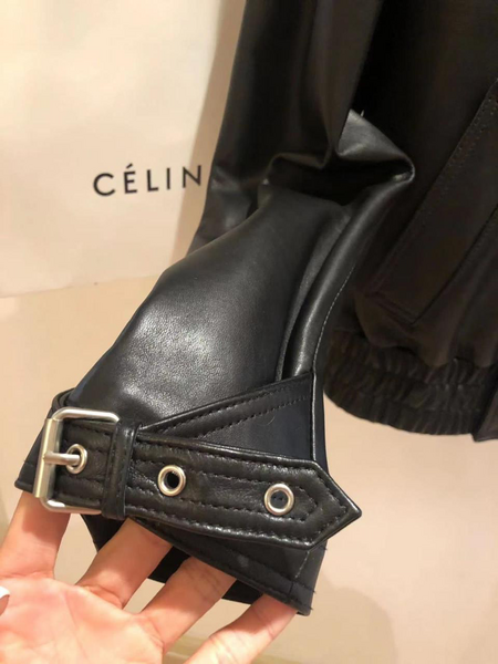 Куртка Celine женский кожа черный 37916-5