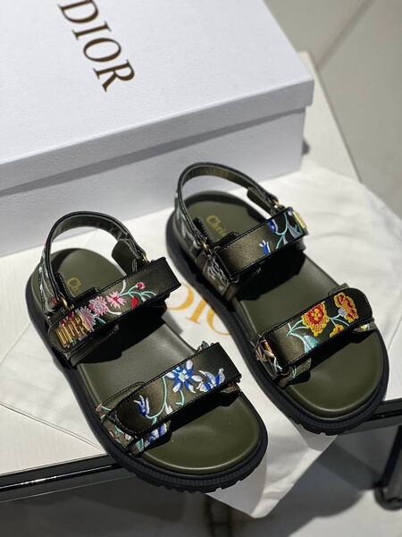 Сандалии Christian Dior женский кожа черный 120576-4