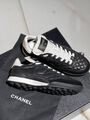 Кроссовки Chanel женский кожа черный 130314-2