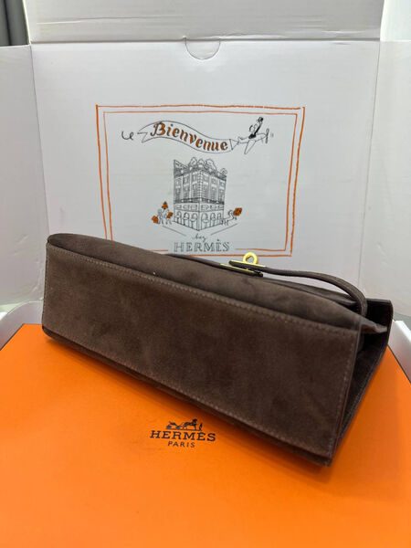 Сумка Hermèskelly Pochette женский замша 155746-6